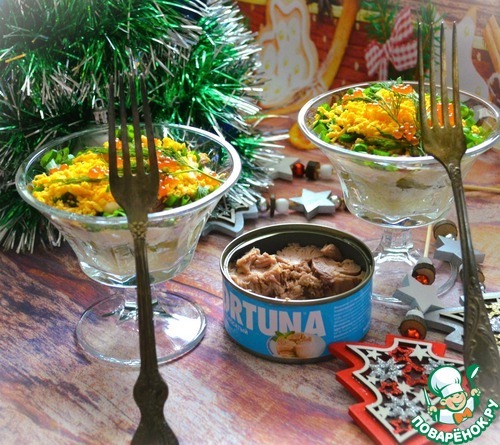 Салат слоёный "Новогодний"