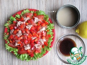 Салат "Тунец в красном"