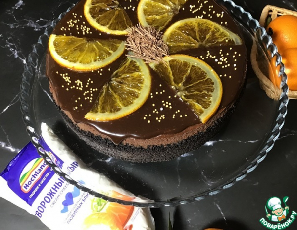 Шоколадно-апельсиновый чизкейк Шоколадно-апельсиновый чизкейк