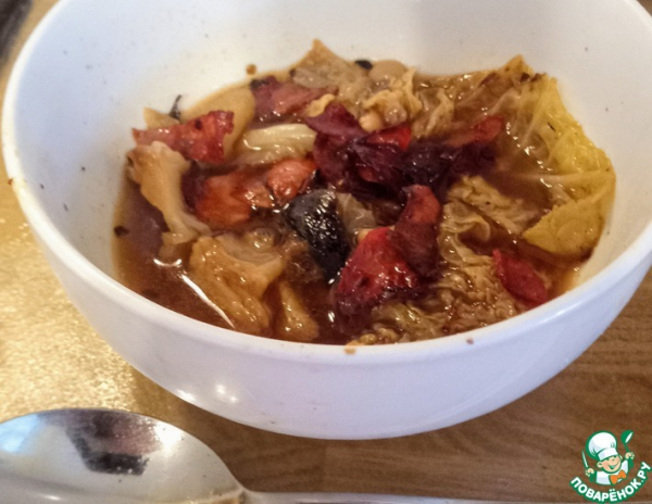 Суп из копчёной капусты и чарисо Суп из копчёной капусты и чарисо