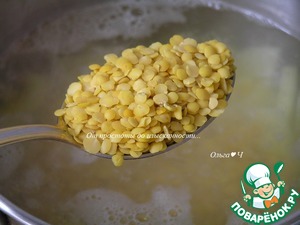 Суп с жёлтой чечевицей и мидиями Суп с жёлтой чечевицей и мидиями