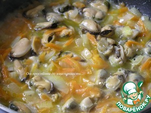 Суп с жёлтой чечевицей и мидиями Суп с жёлтой чечевицей и мидиями