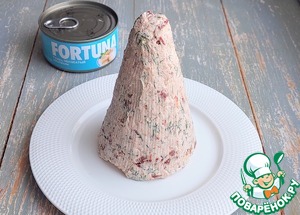 Сырная закуска "Ёлочка" с тунцом