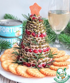 Сырная закуска "Ёлочка" с тунцом