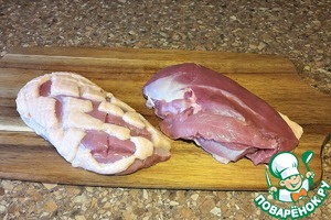 Утиные голени на косточке в мешочках