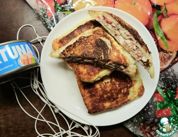 Закрытые бутерброды с тунцом Закрытые бутерброды с тунцом