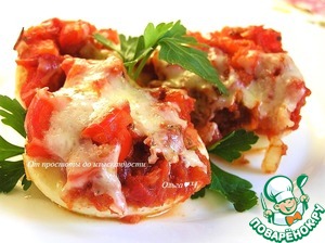 Закуска из яиц в красном соусе