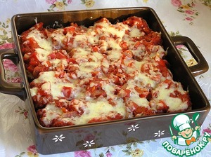 Закуска из яиц в красном соусе