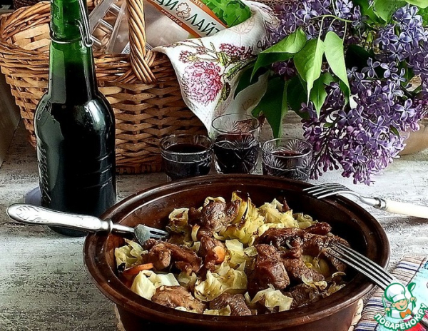 Запечённая пряная индейка с молодой капустой