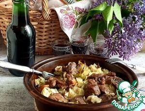 Запечённая пряная индейка с молодой капустой