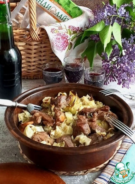 Запечённая пряная индейка с молодой капустой